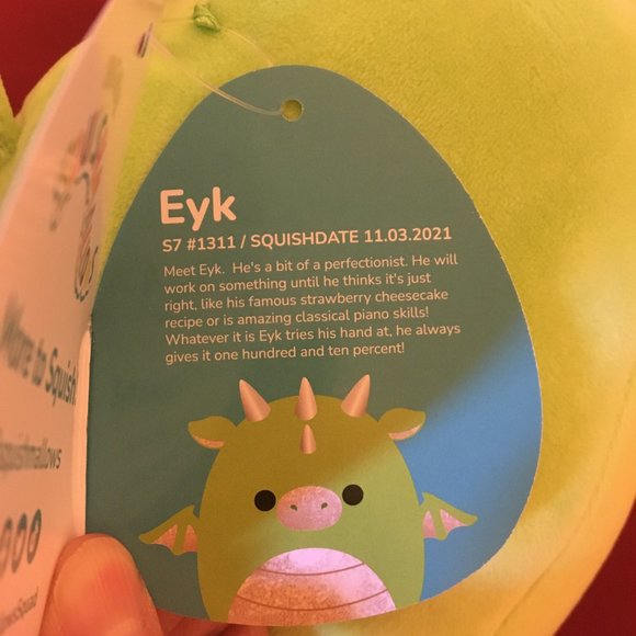 $4.99 Shipping - NWT Squishmallows Eyk the Dragon - Picture 5 of 5
